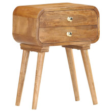 Berkfield Bedside Cabinet 43x30x58 cm Solid Mango Wood
