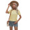 Round Neck Solid Color Sweater Light Yellow M 1