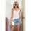 Casual Spaghetti Strap Cami White M 5