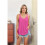 Casual Spaghetti Strap Cami Rose Red XXL 3