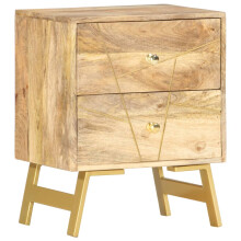 Berkfield Bedside Cabinet 40x30x50 cm Solid Mango Wood