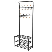 Berkfield Clothes Rack with Shoe Storage 68x32x182.5 cm Black