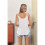 Casual Spaghetti Strap Cami White M 7