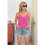 Casual Spaghetti Strap Cami Rose Red XXL 6