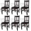 Berkfield Dining Chairs 6 pcs Dark Brown Pinewood 1