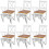 Berkfield Dining Chairs 6 pcs White Pinewood 1