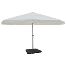 Berkfield Aluminium Garden Parasol with Portable Base White
