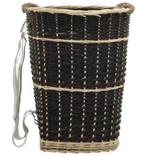 Berkfield Firewood Backpack with Carrying Belts 50x44x58 cm Natural Willow
