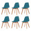 Berkfield Dining Chairs 6 pcs Turquoise Plastic 1