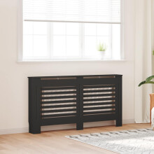 Berkfield Radiator Cover Black 152x19x81.5 cm MDF