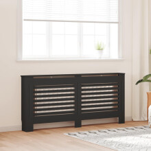 Berkfield Radiator Cover Black 172x19x81.5 cm MDF