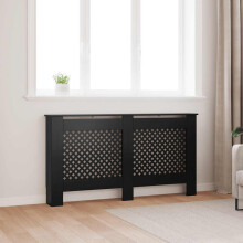 Berkfield Radiator Cover Black 152x19x81.5 cm MDF