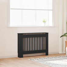 Berkfield Radiator Cover Black 112x19x81.5 cm Engineered Wood