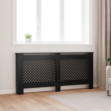 Berkfield Radiator Cover Black 172x19x81.5 cm MDF