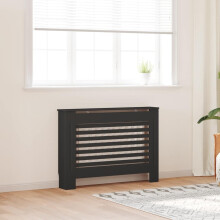 Berkfield Radiator Cover Black 112x19x81.5 cm MDF