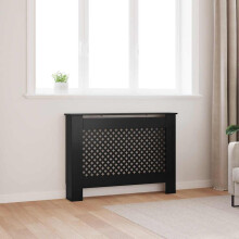 Berkfield Radiator Cover Black 112x19x81.5 cm MDF