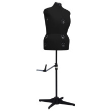 Berkfield Adjustable Dress Form Female Black L Size 44-50