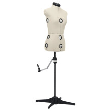 Berkfield Adjustable Dress Form Female Cream S Size 33-40