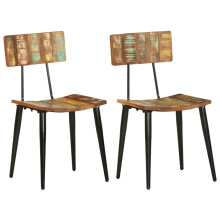 Berkfield Dining Chairs 2 pcs Solid Reclaimed Wood