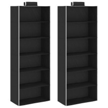 Berkfield Hanging Closet Organisers 2 pcs with 6 Shelves Fabric