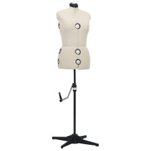Berkfield Adjustable Dress Form Female Cream M Size 40-46