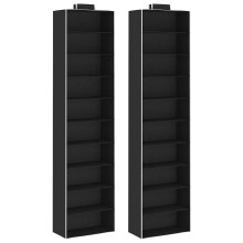 Berkfield Hanging Closet Organisers 2 pcs with 10 Shelves Fabric