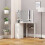 Berkfield Corner Dressing Table Cosmetic Table Make-up Table White 1