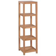 Berkfield 4-Tier Bathroom Storage Rack Solid Teak 42x42x165 cm