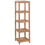 Berkfield 4-Tier Bathroom Storage Rack Solid Teak 42x42x165 cm 1