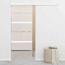 Berkfield Sliding Door ESG Glass and Aluminium 76x212 cm Silver