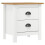 Berkfield Bedside Cabinet Hill White 46x35x49.5 cm Solid Pine Wood 1