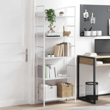 Berkfield 5-Layer Book Shelf White 60x27.6x158.5 cm Engineered Wood