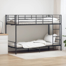 Berkfield Bunk Bed without Mattress Black Metal 90x200cm