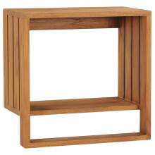 Berkfield Wall-mounted Towel Rack 35x20x35 cm Solid Teak Wood