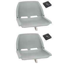 Berkfield 4 Piece Foldable Boat Seat Set Grey