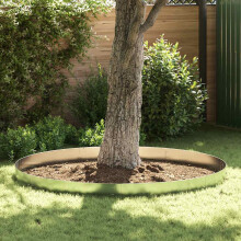 Set of 20 Flexible Lawn Fence Galvanised Steel 100 x 14 cm