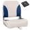 Berkfield Foldable Boat Seat 1 Set with Blue-white Pillow 1