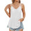 Casual Spaghetti Strap Cami White S 1