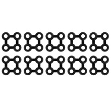 Berkfield Mat Connectors 10 pcs Rubber Black