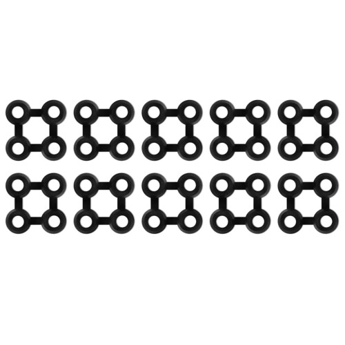 Berkfield Mat Connectors 10 pcs Rubber Black