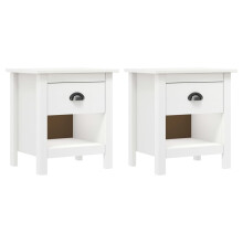 Berkfield Bedside Cabinets 2 pcs Hill 46x35x49.5 cm Solid Pine Wood