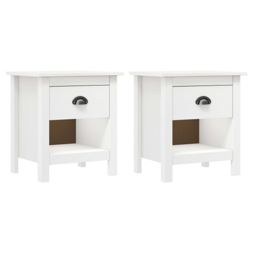 Berkfield Bedside Cabinets 2 pcs Hill 46x35x49.5 cm Solid Pine Wood