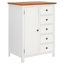 Berkfield Wardrobe 76x52x105 cm Solid Oak Wood