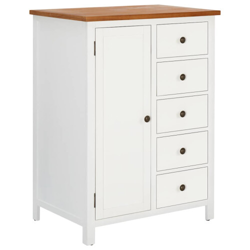 Berkfield Wardrobe 76x52x105 cm Solid Oak Wood