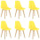 Berkfield Dining Chairs 6 pcs Yellow Plastic 1
