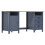 Berkfield Desk Hill Grey 150x50x74 cm Solid Pine Wood 1