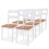 Berkfield Dining Chairs 6 pcs White Solid Rubber Wood 1
