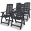 Berkfield Reclining Garden Chairs 4 pcs Plastic Anthracite 1