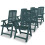 Berkfield Reclining Garden Chairs 6 pcs Plastic Green 1