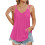 Casual Spaghetti Strap Cami Rose Red Xl 1